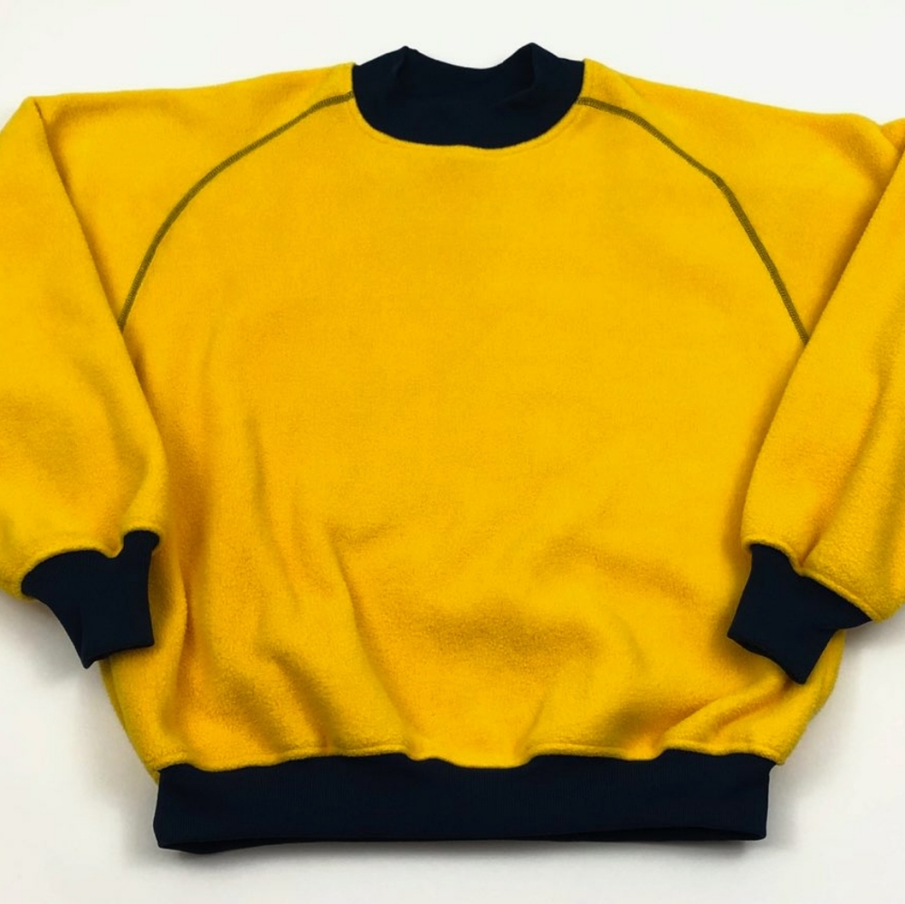 LANDS END *Vintage* Yellow-fleece sweatshirt